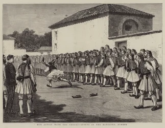 Our Artist with the Greeks, Sports in the Barracks, Athens